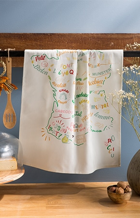 Torchon en coton - Fromages et Regions (Coucke)